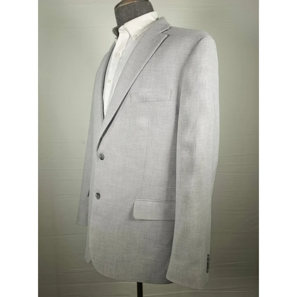 Tommy Hilfiger Men Sport Coat Conrad-TH Light Grey 46R Quiet Luxury Polished NWT